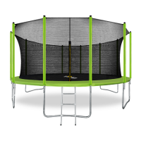 Батут ARLAND с внутренней страховочной сеткой и лестницей 16FT (Light green)